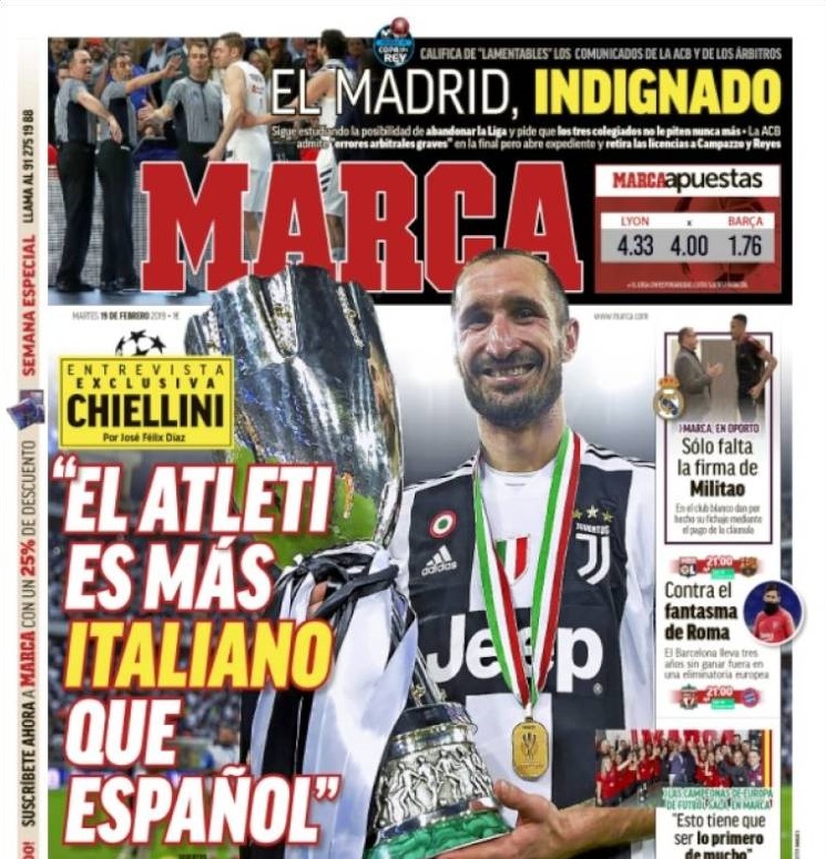 روزنامه مارکا| اتلتی بیشتر ایتالیایی است تا اسپانیایی