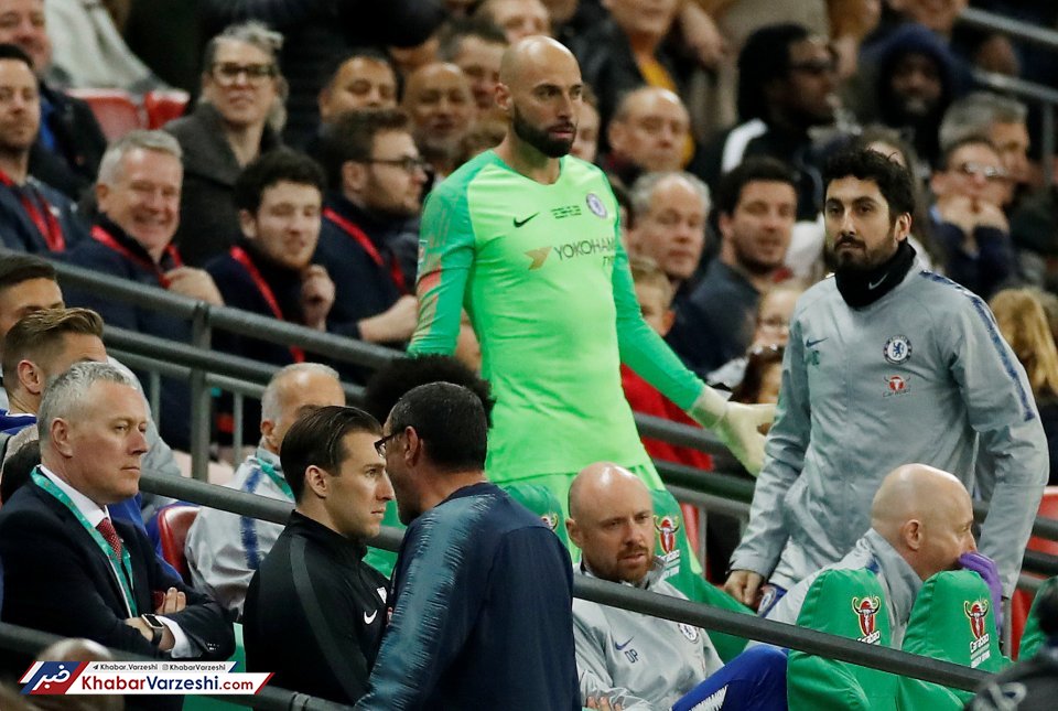 عکس| عصبانیت دروازه‌بان دوم چلسی از رفتار کپا
