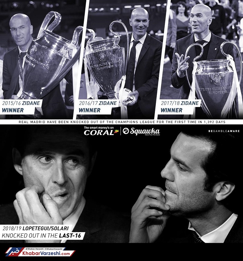 عکس| مقایسه عملکرد زیدان با سولاری و لوپتگی