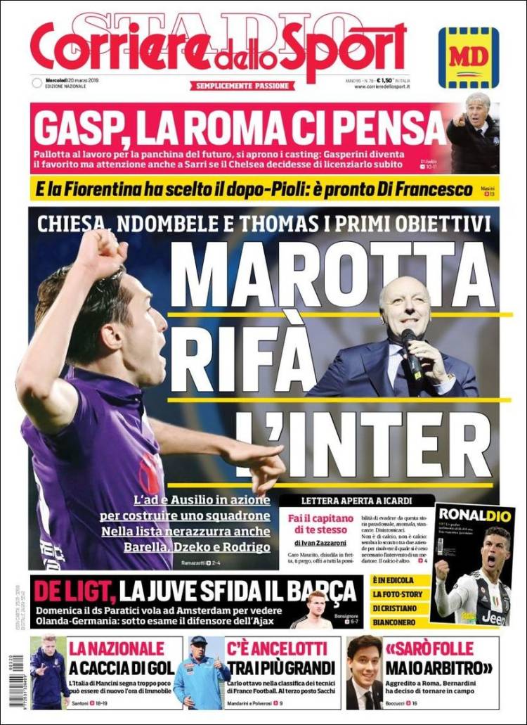 روزنامه کوریره| ماروتا اینتر را از نو می‌سازد