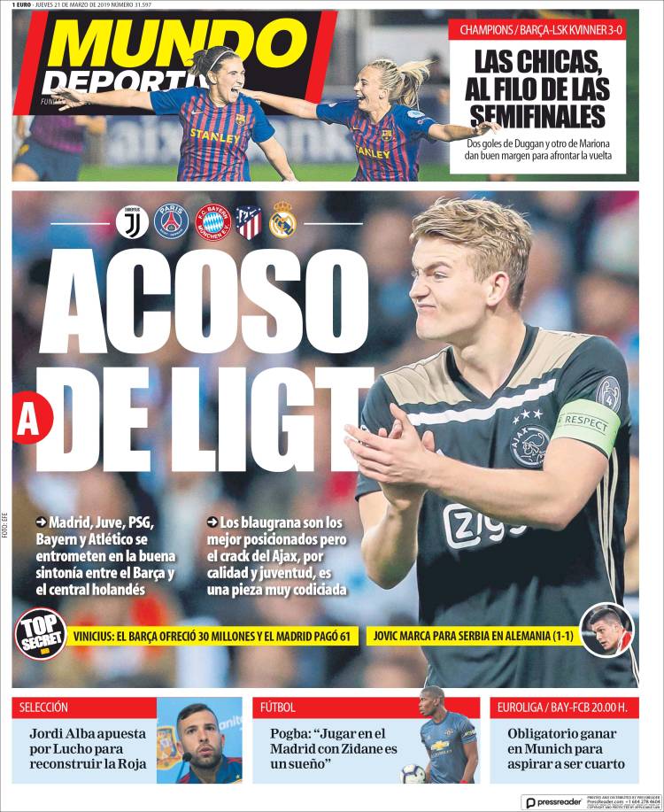 روزنامه موندو| آزار و اذیت برای دی‌لیخت