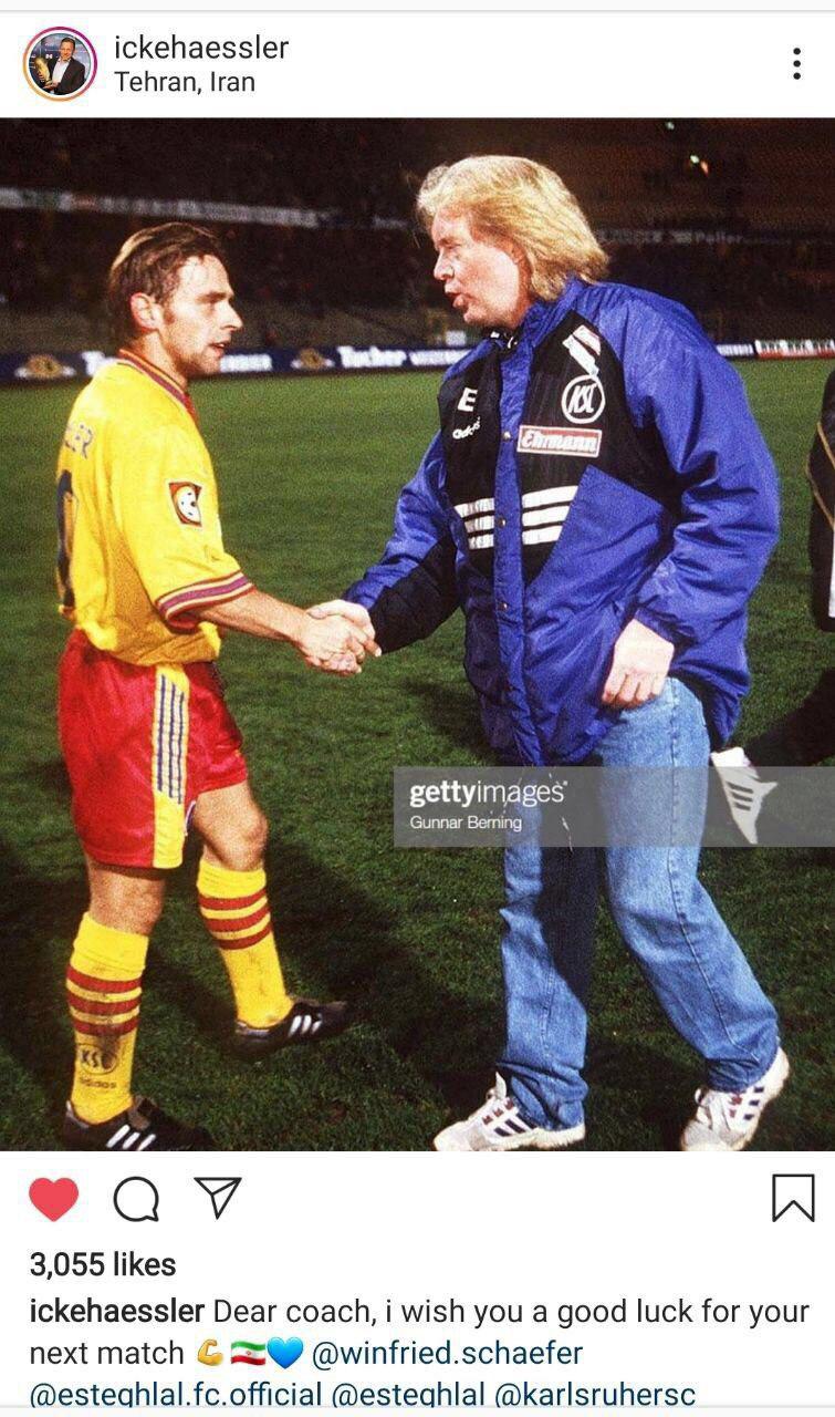 عکس| ستاره سابق آلمان و آرزوی برد استقلال در دربی