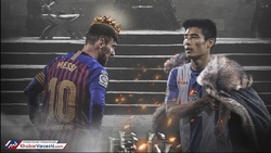 عکس| توپ‌جمع‌کنی که رقیب مسی شد