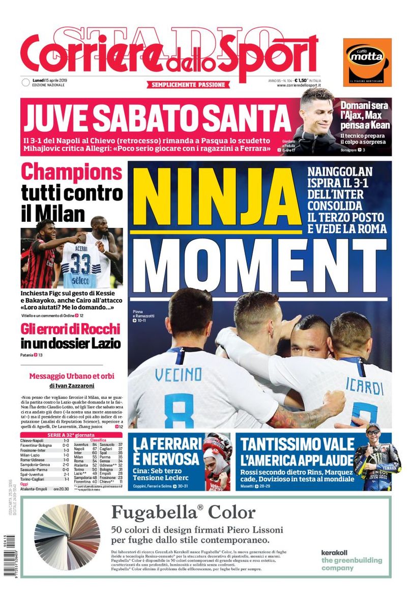 روزنامه کوریره| لحظات نینجا