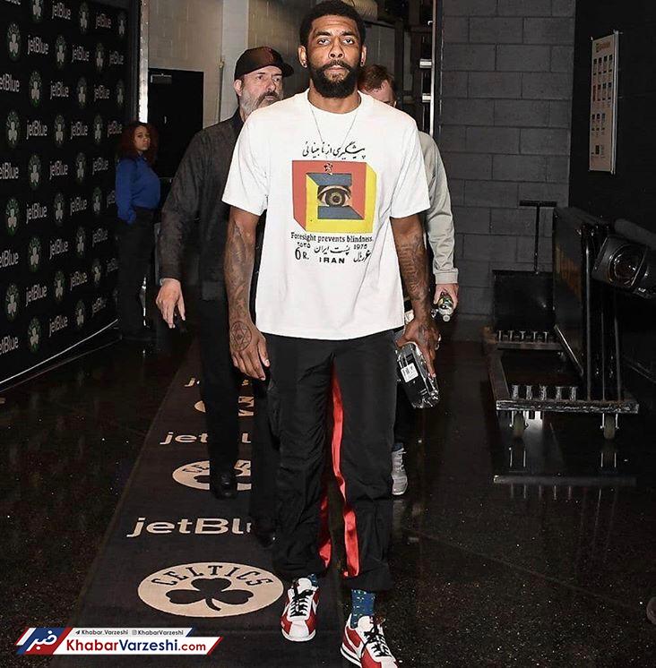 عکس| تمبر شش ریالی بر تن ستاره بسکتبال آمریکا