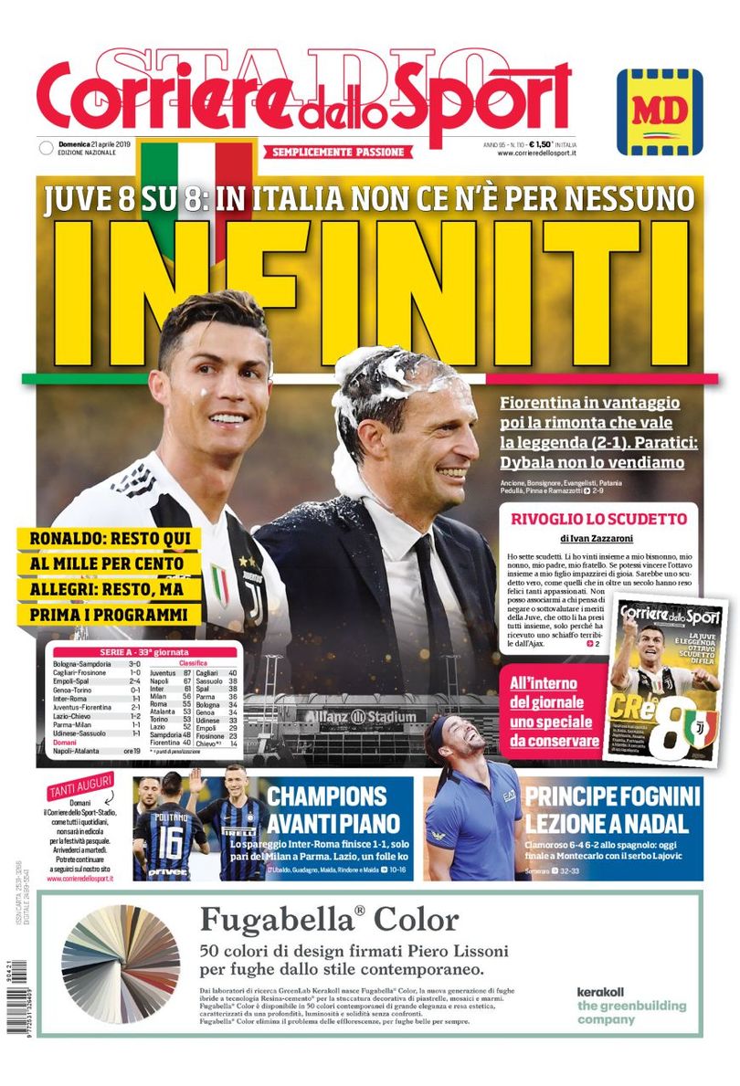 روزنامه کوریره| بی‌نهایت