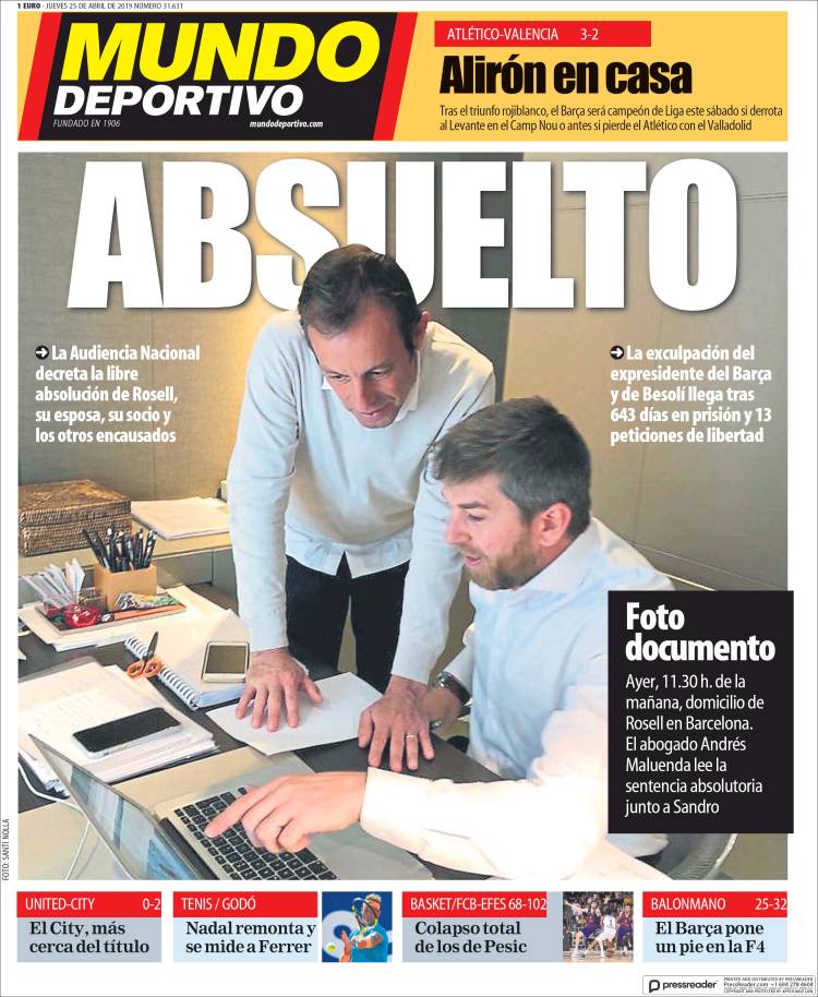 روزنامه موندو| تبرئه شده