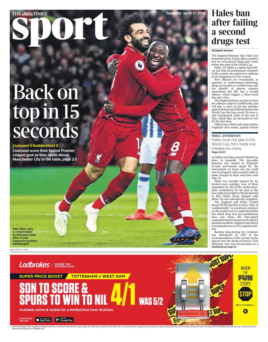 روزنامه تایمز| بازگشت به صدر در 15 ثانیه