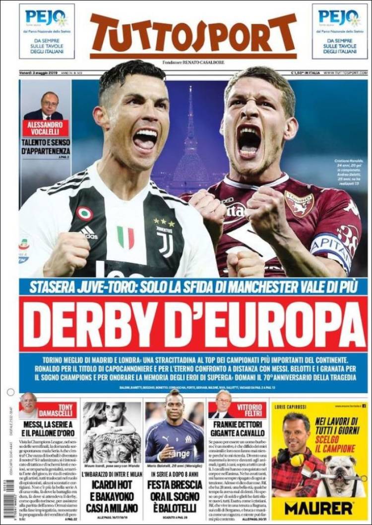 روزنامه توتو| دربیِ اروپا