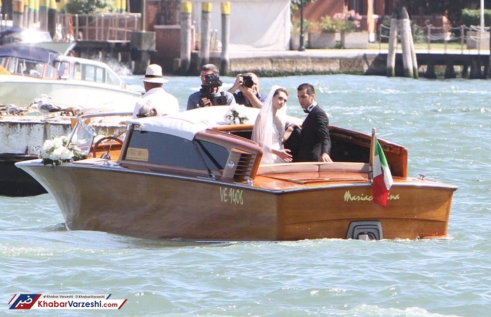 عکس| عروسی یک توپچی روی قایق