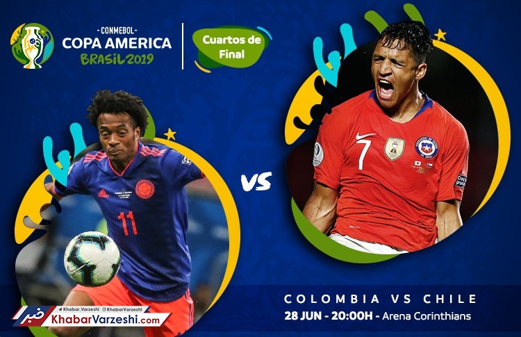 کلمبیا – شیلی؛ موفق‌ترین‌ها برابر قهرمان‌ها