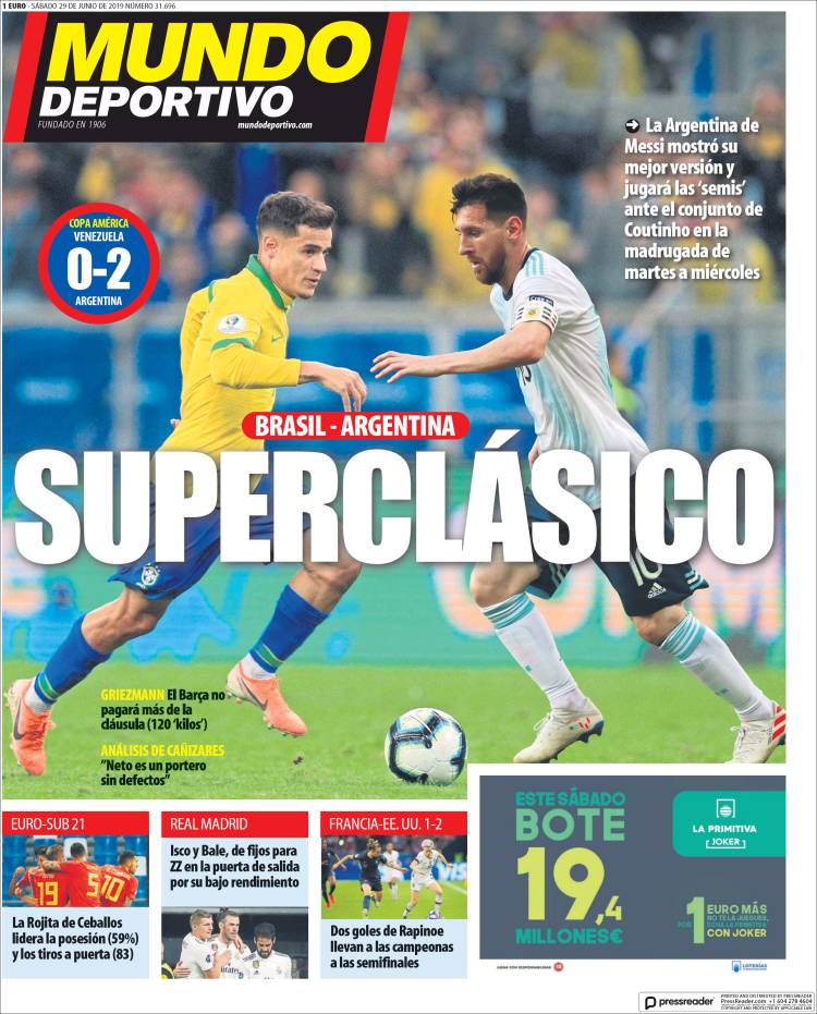 روزنامه موندو| سوپرکلاسیکو
