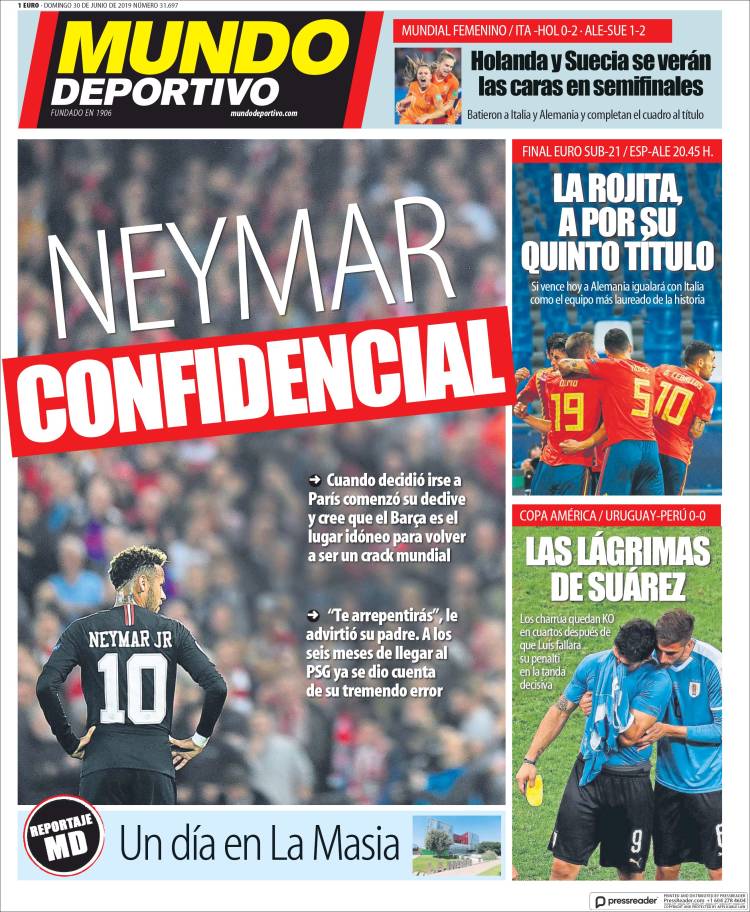 روزنامه موندو| نیمار محرمانه