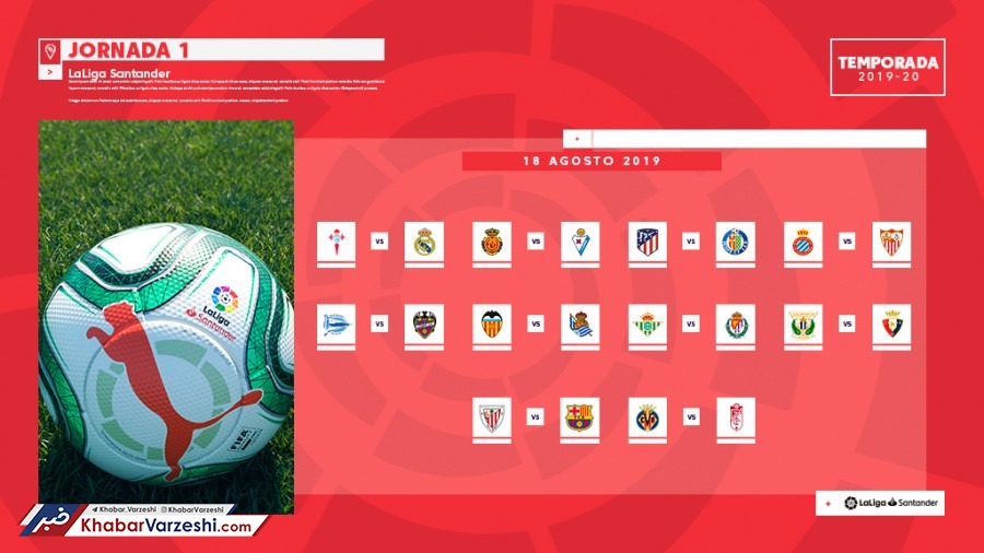 اعلام برنامه فصل جدید لالیگا؛ ال‌کلاسیکو در ماه‌های آبان و اسفند