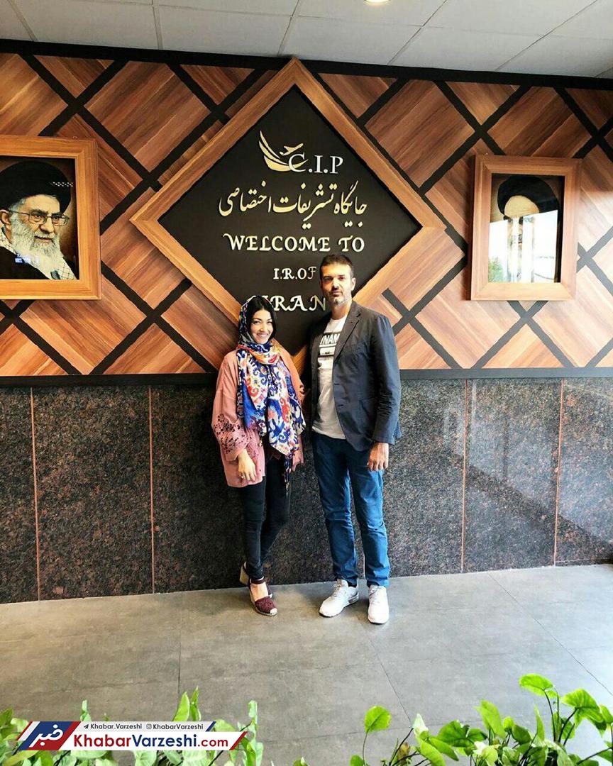 عکس| همسر استراماچونی وارد تهران شد