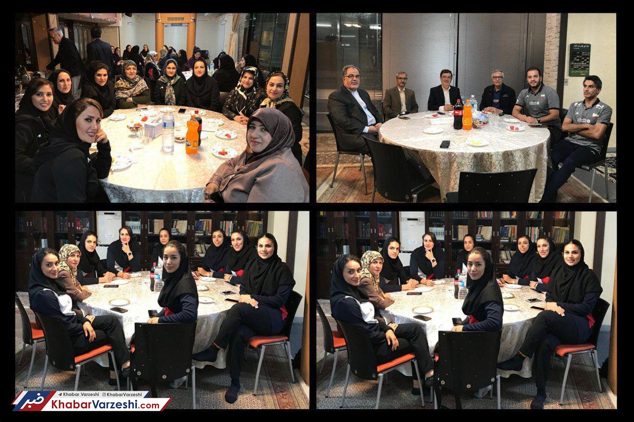 عکس| ضیافت سفیر ایران برای تیم ملی والیبال بانوان