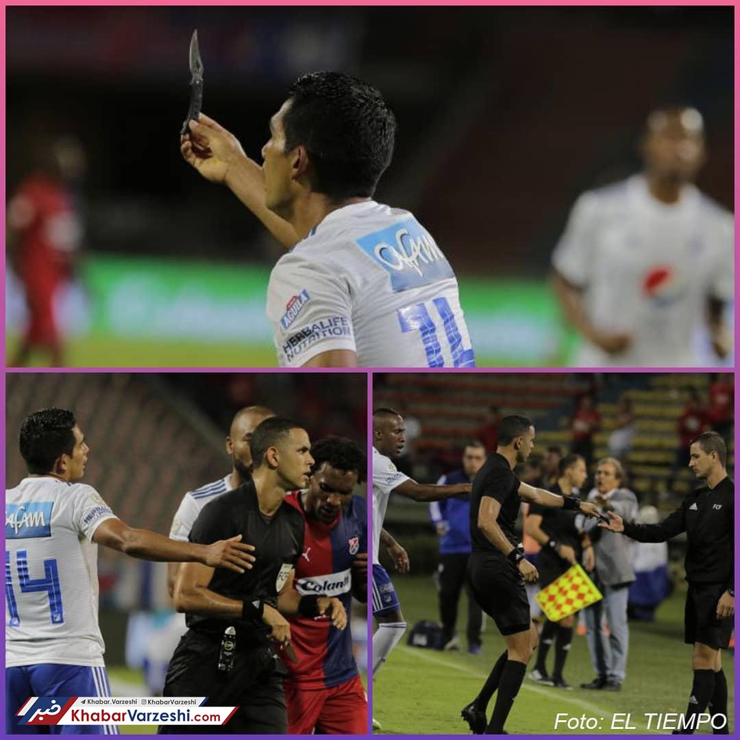 عکس| هدف‌گیری هوادارِ خشمگین با چاقو!