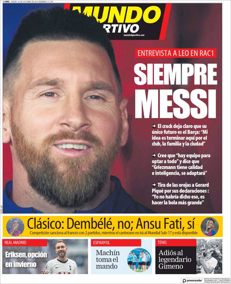 روزنامه موندو| همیشه مسی