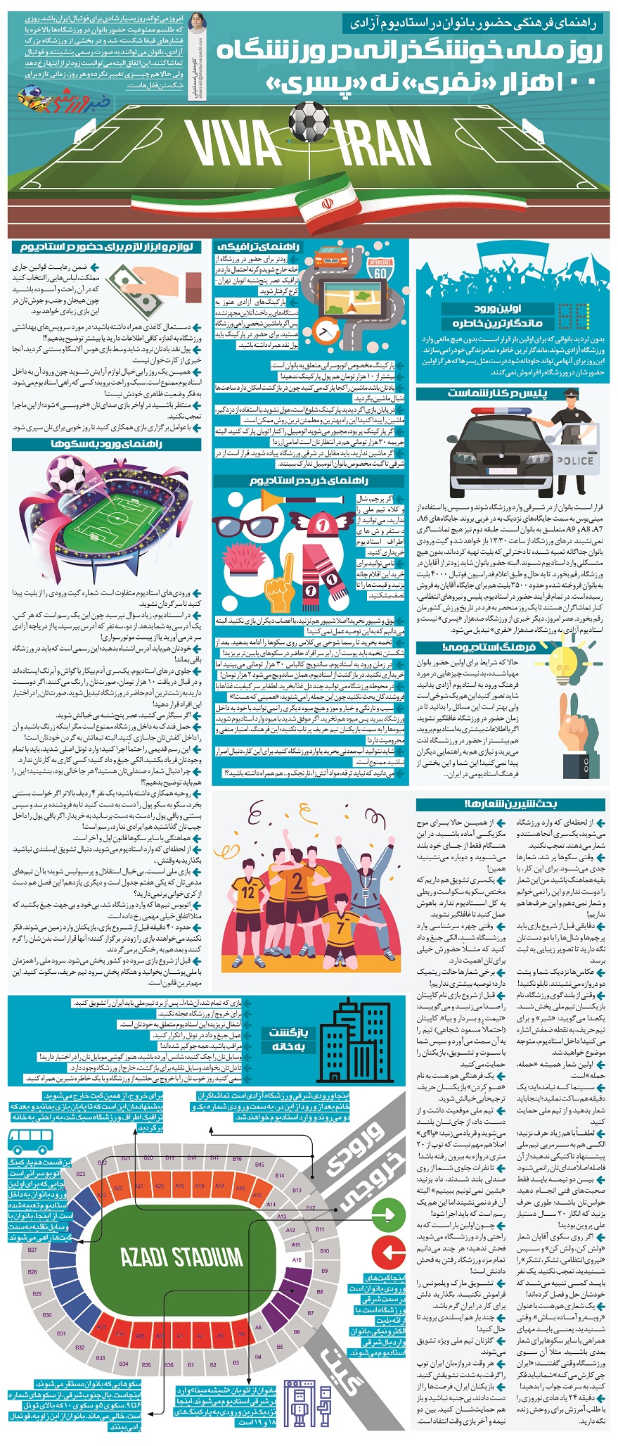 هر آنچه دختران ایرانی پیش از اولین حضور در ورزشگاه آزادی باید بدانند