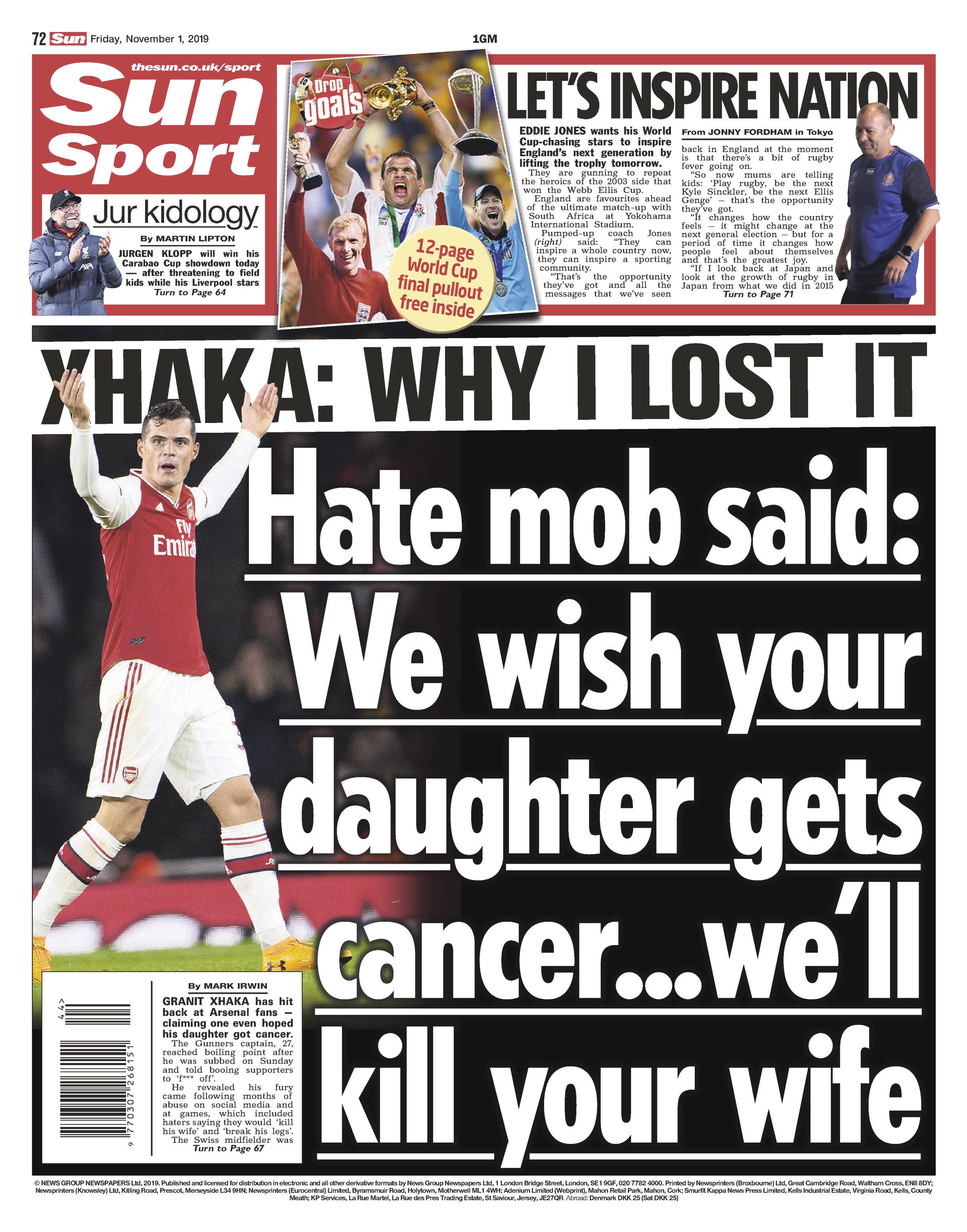 روزنامه سان| آرزو می‌کنیم دخترت سرطان بگیرد
