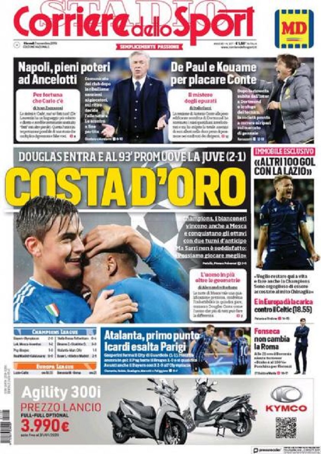 روزنامه کوریره| کاستای طلایی