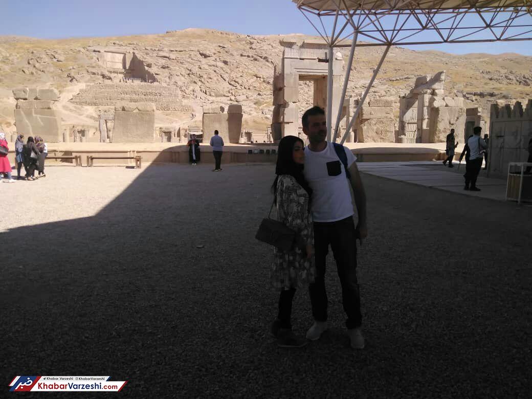 عکس| استراماچونی و همسرش در تخت جمشید