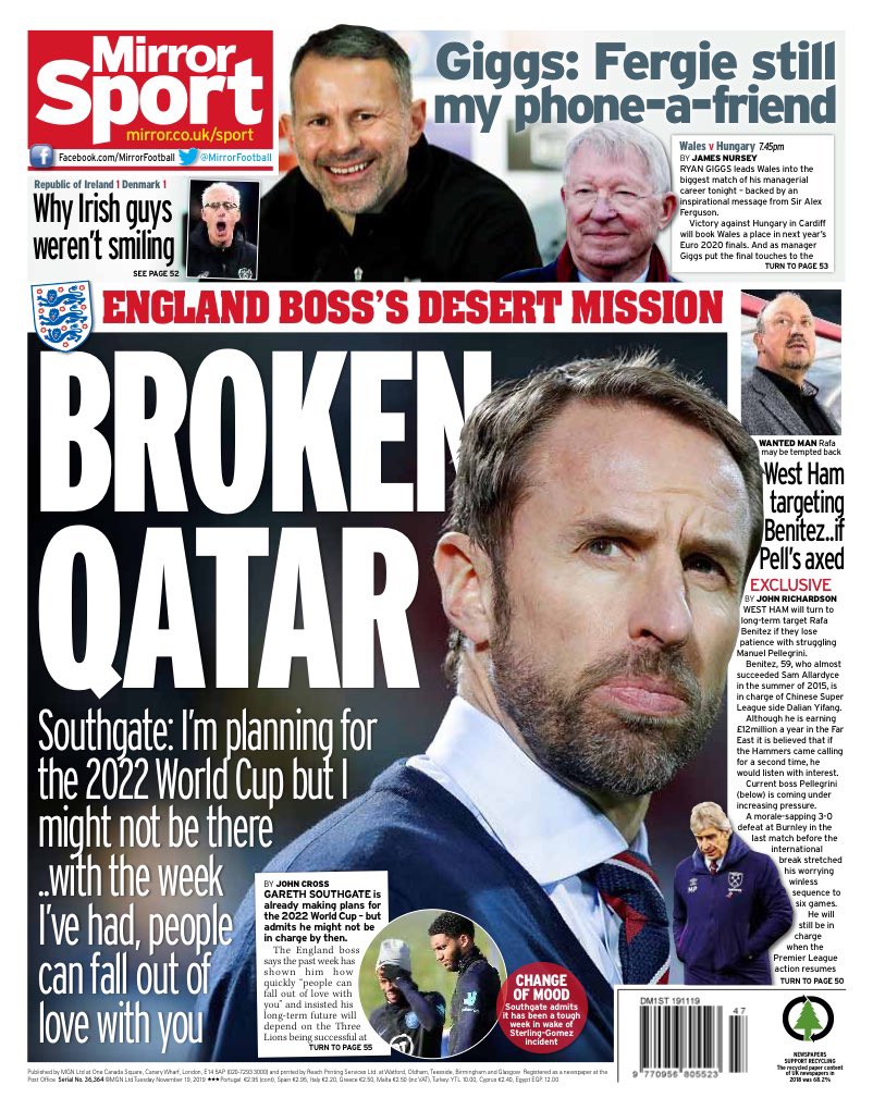 روزنامه میرر| قطر شکسته