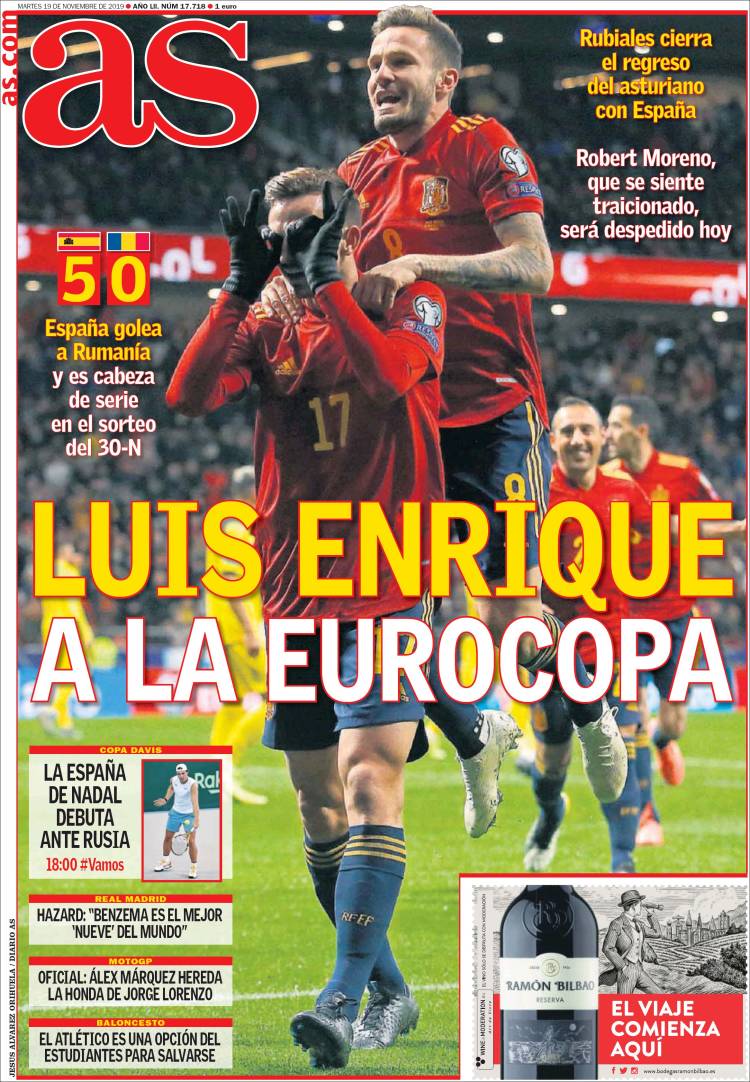 روزنامه آس| لوئیس انریکه برای جام ملت‌های اروپا