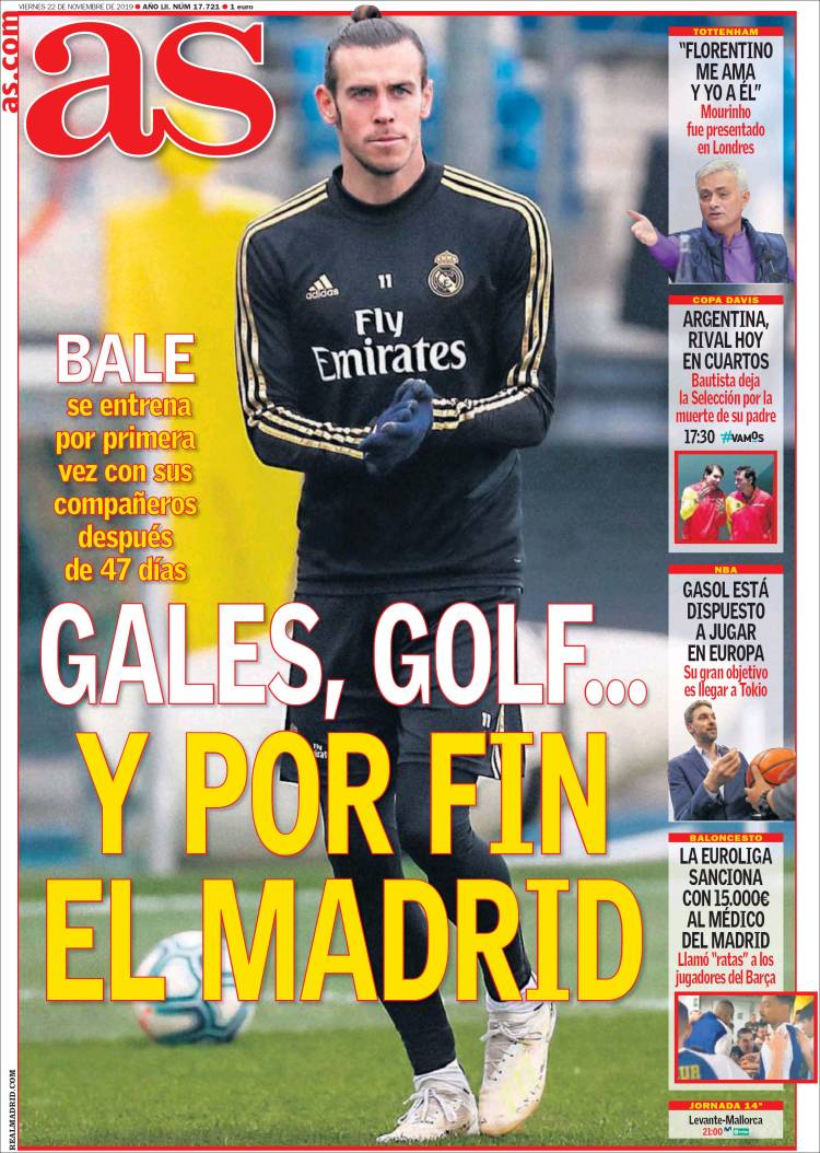 روزنامه آس| ولز، گلف... و در نهایت مادرید