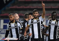 صعود شارلروا به رتبه دوم جدول با گل‌های رضایی