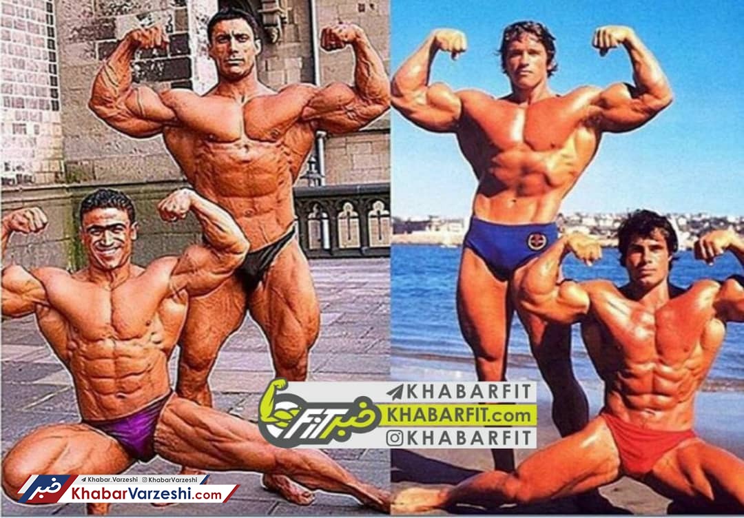 عکس| مقایسه فیگور قهرمان ایرانی با آرنولد