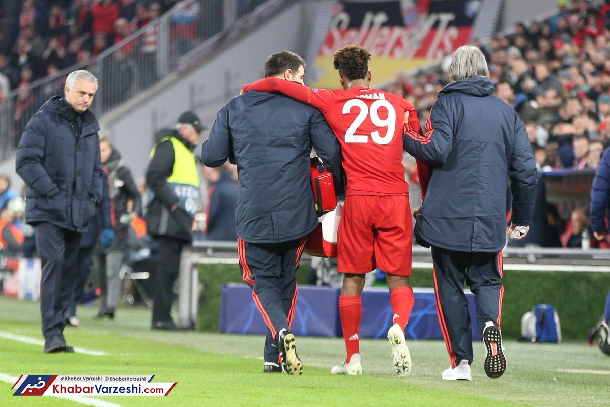 عکس| لحظه مصدومیت شدید کومن