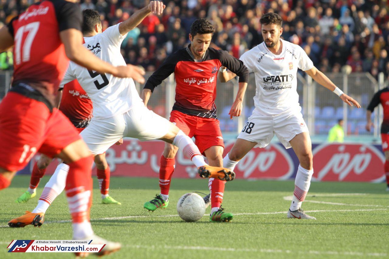 گزارش تصویری| تساوی نساجی و شهرخودرو در شهید وطنی