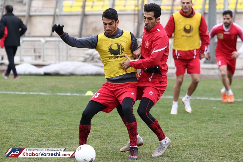 برگزاری تمرین پرسپولیسی‌ها در درفشی‌فر