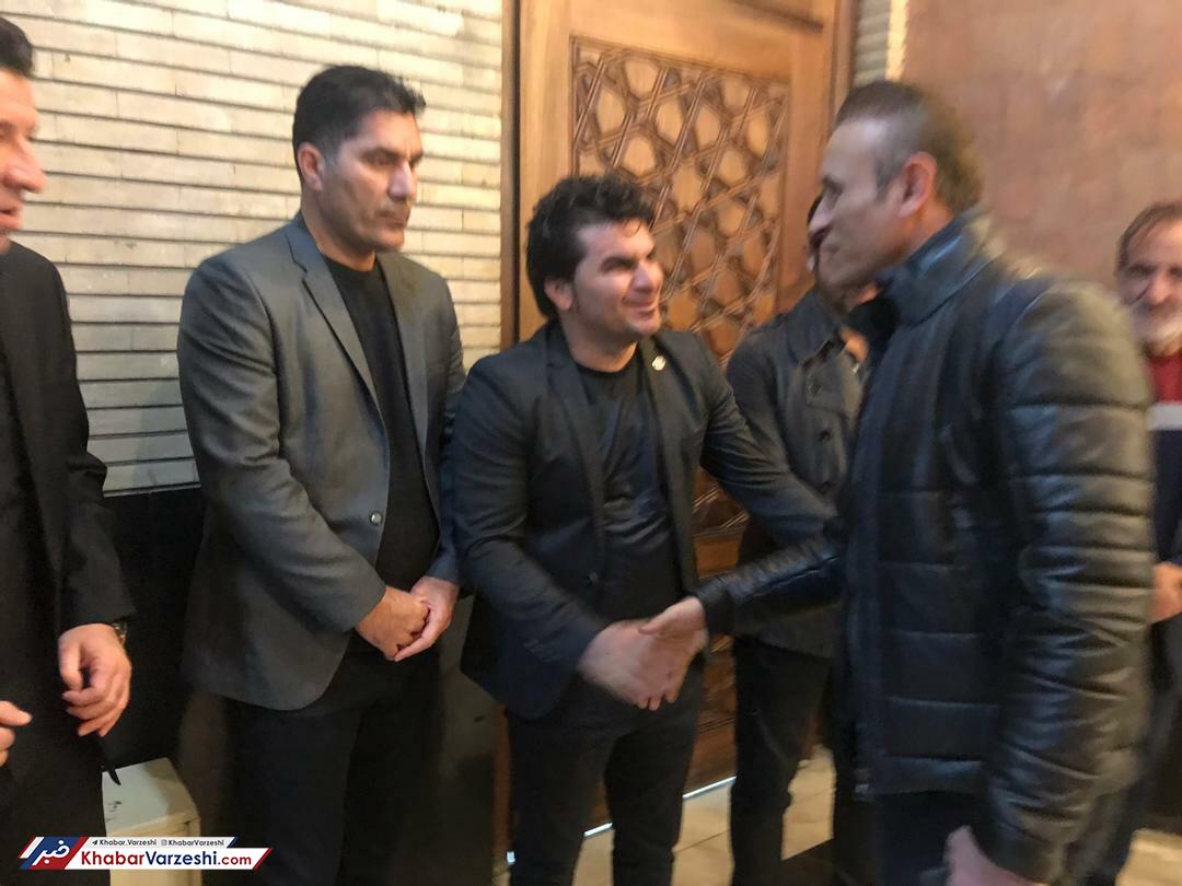 عکس| بزرگان پرسپولیس در مراسم یادبود و شب هفت نادر باقری