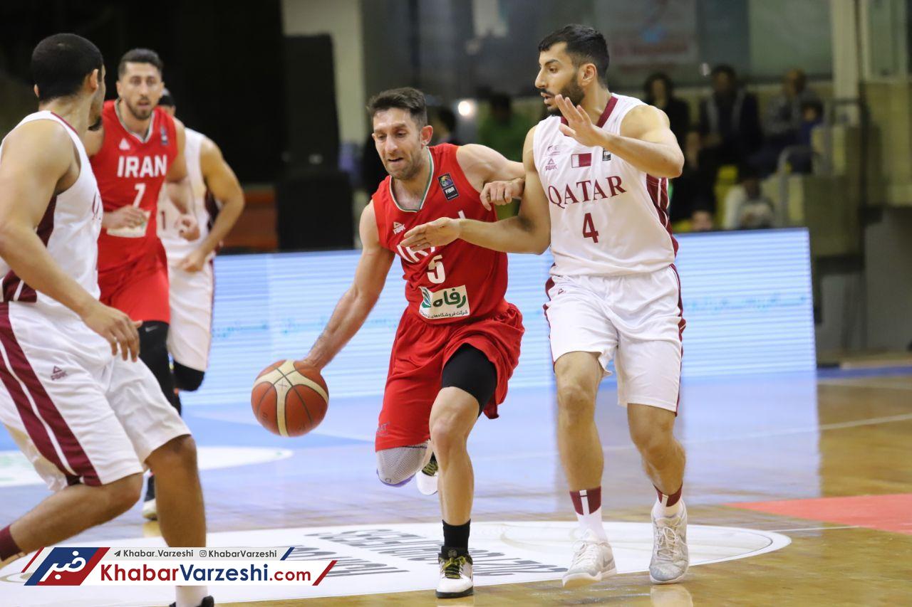 گزارش تصویری| برتری قاطع بسکتبال ایران مقابل قطر