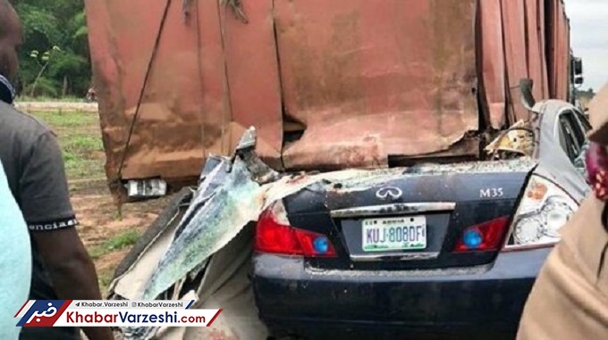 عکس| کشته شدن دو بازیکن فوتبال در تصادف