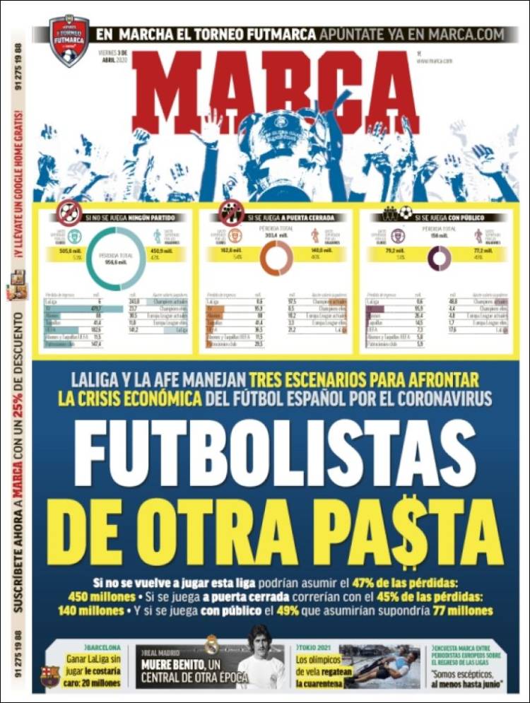 روزنامه مارکا| فوتبالیست‌ها از نوع دیگر