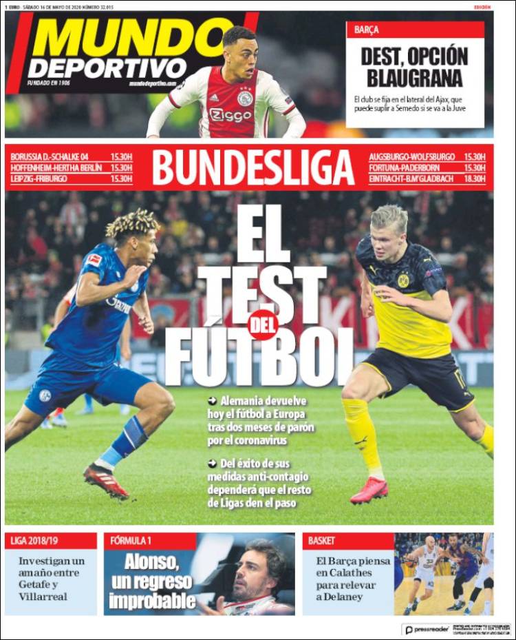 روزنامه موندو| تستِ فوتبال