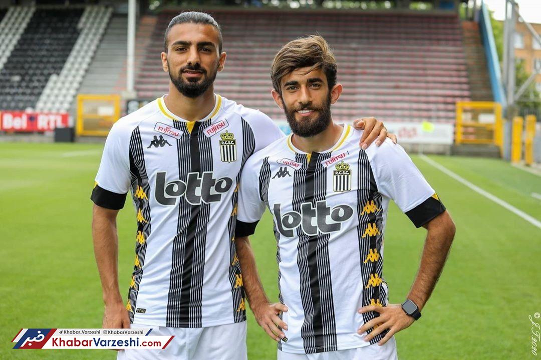 عکس یادگاری دو لژیونر ایرانی با پیراهن جدید شارلوا