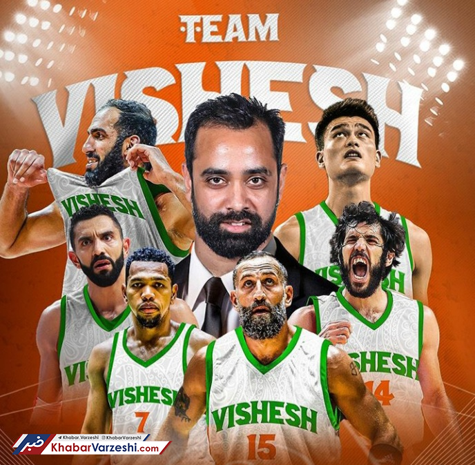 عکس| حدادی و صمد در تیم منتخب بسکتبال آسیا