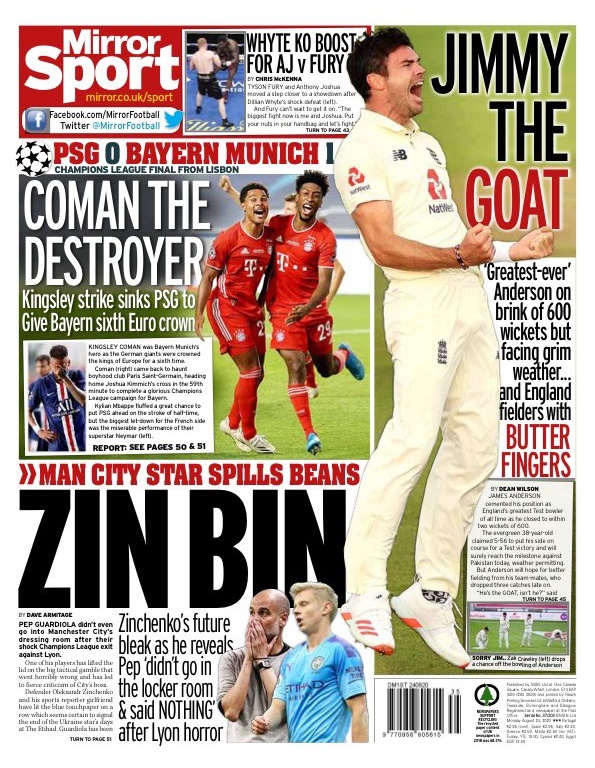 روزنامه میرر| کومن ویرانگر