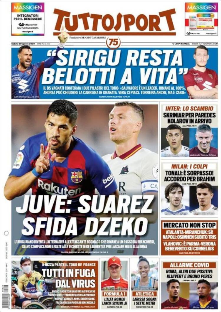 روزنامه توتو| سوارس جای ژکو را می‌گیرد