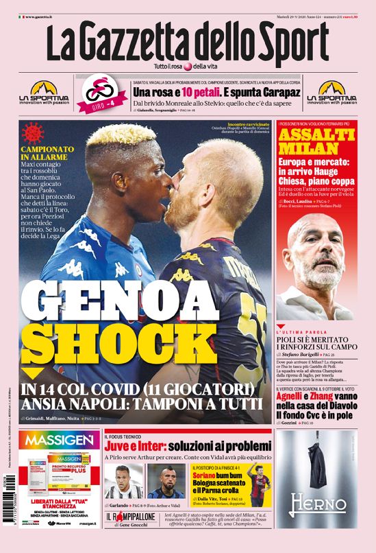 روزنامه گاتزتا| شوک جنوا